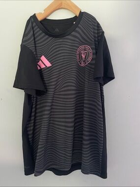 adidas Kids Black & Pink Inter Miami Short-Sleeve Soccer Top Messi, size: s/p